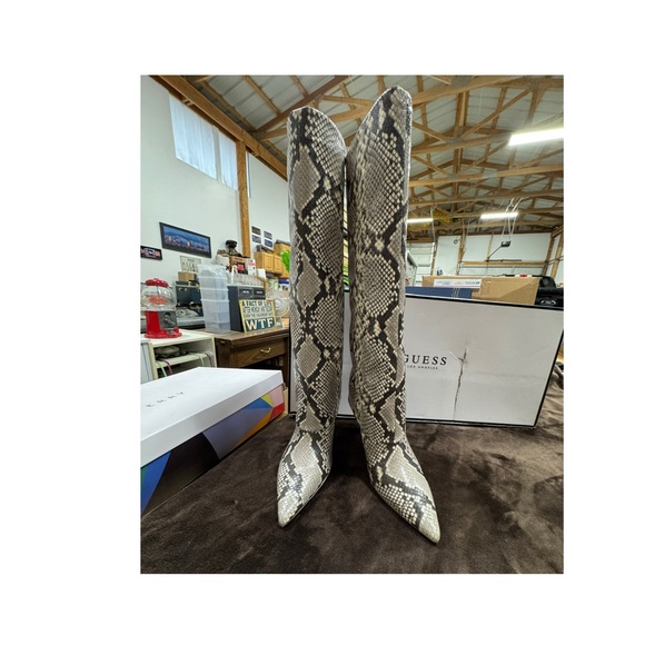 Guess Snakeskin Pattern Knee-High Boots size 9 - Picture 4 of 10